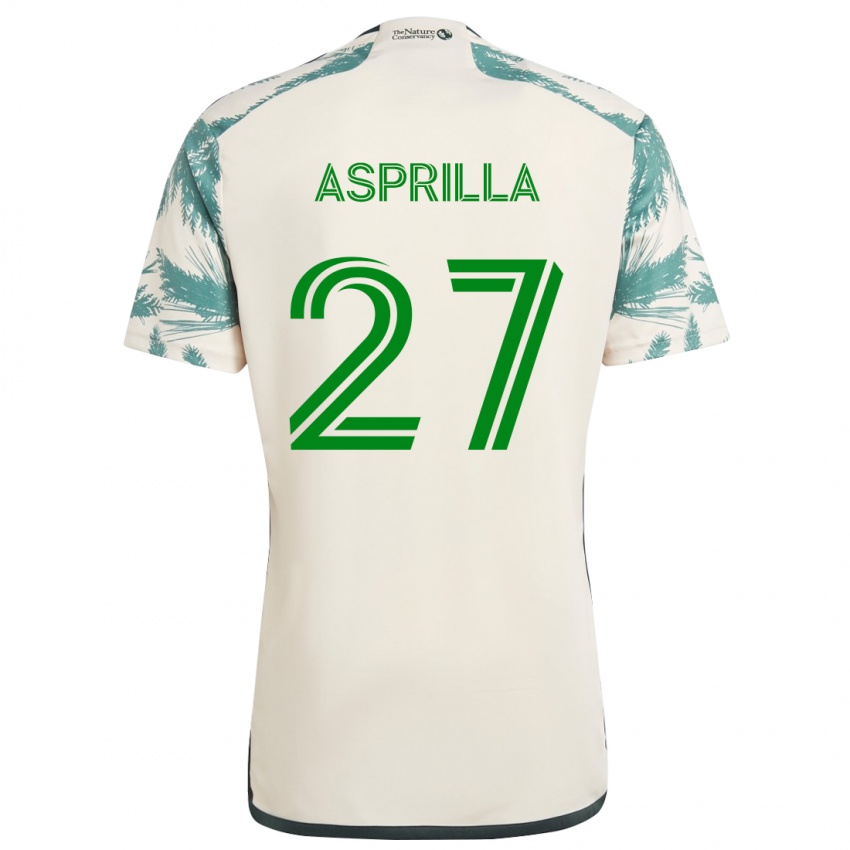 Kinder Dairon Asprilla #27 Beige Braun Auswärtstrikot Trikot 2024/25 T-Shirt