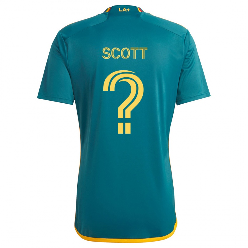 Kinder Brady Scott #0 Grün Gelb Auswärtstrikot Trikot 2024/25 T-Shirt