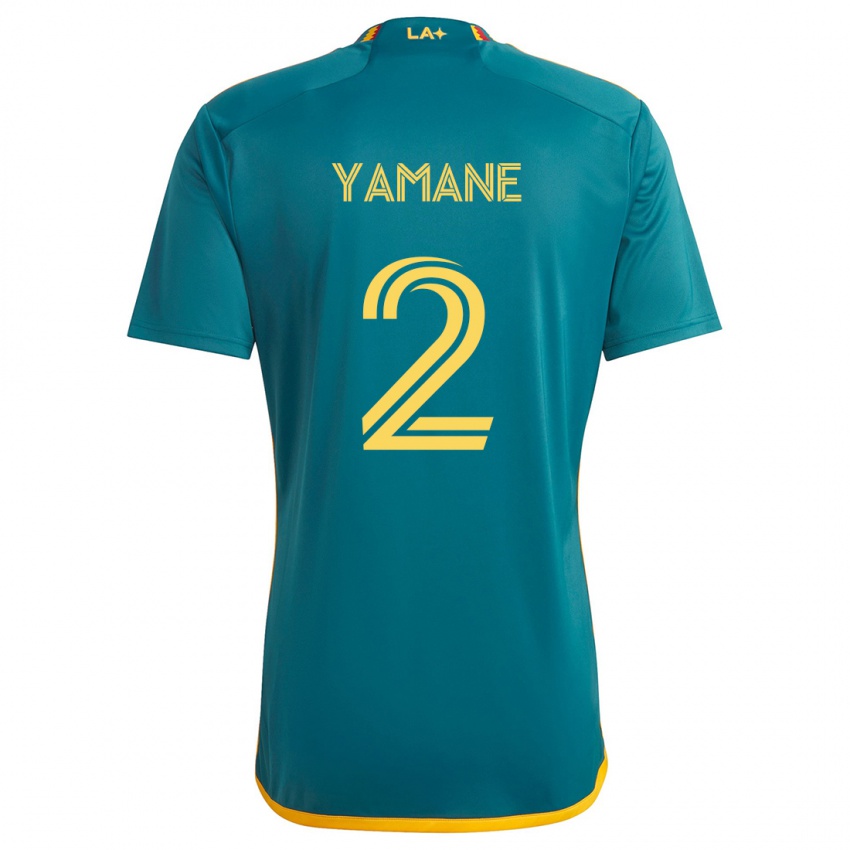 Kinder Miki Yamane #2 Grün Gelb Auswärtstrikot Trikot 2024/25 T-Shirt