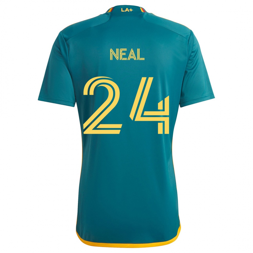 Kinder Jalen Neal #24 Grün Gelb Auswärtstrikot Trikot 2024/25 T-Shirt