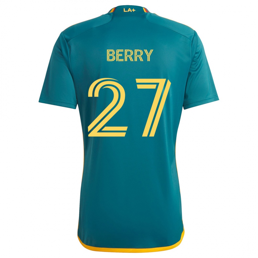 Kinder Miguel Berry #27 Grün Gelb Auswärtstrikot Trikot 2024/25 T-Shirt