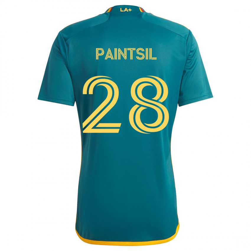 Kinder Joseph Paintsil #28 Grün Gelb Auswärtstrikot Trikot 2024/25 T-Shirt