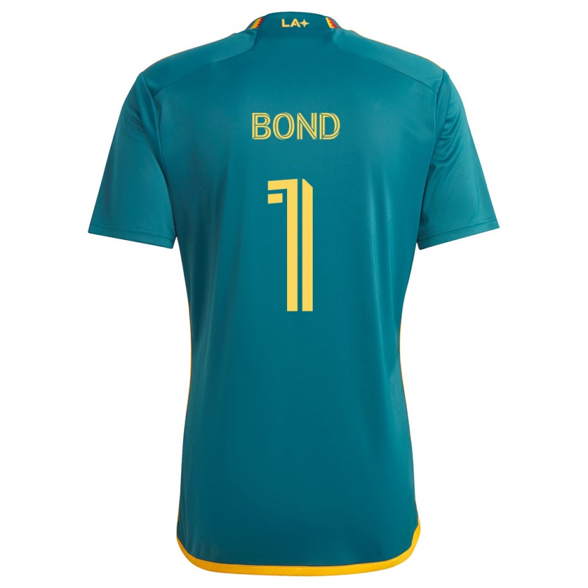 Kinder Jonathan Bond #1 Grün Gelb Auswärtstrikot Trikot 2024/25 T-Shirt