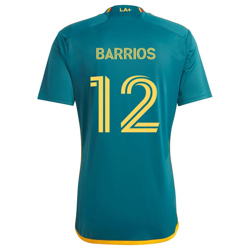 Kinder Michael Barrios #12 Grün Gelb Auswärtstrikot Trikot 2024/25 T-Shirt