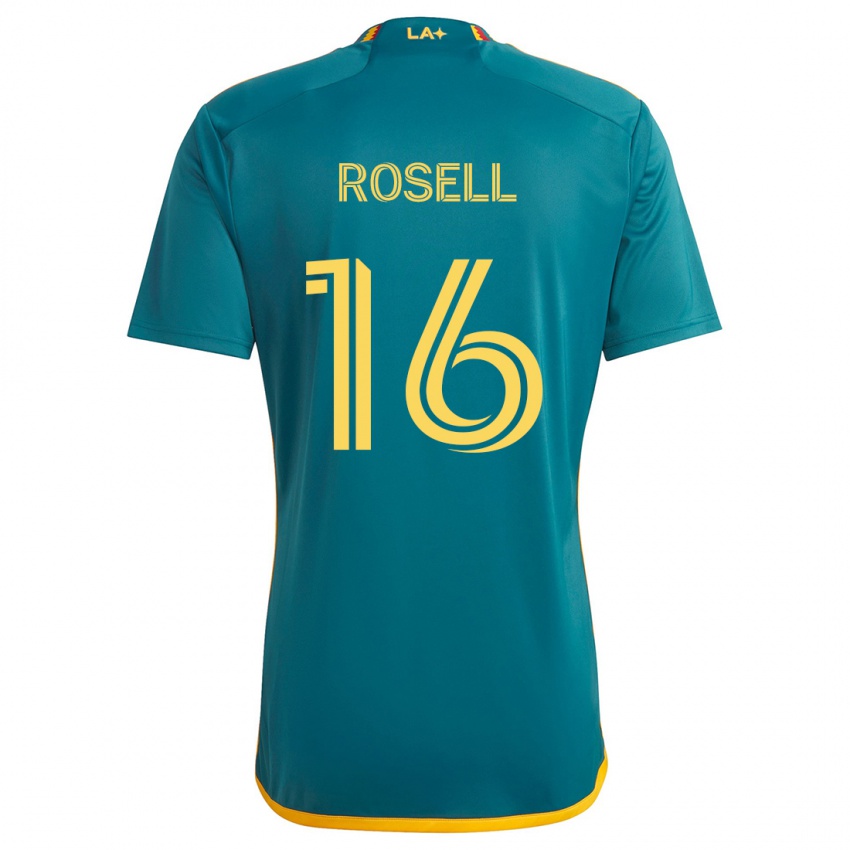 Kinder Uri Rosell #16 Grün Gelb Auswärtstrikot Trikot 2024/25 T-Shirt