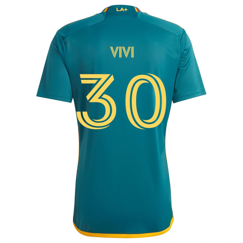 Kinder Gino Vivi #30 Grün Gelb Auswärtstrikot Trikot 2024/25 T-Shirt