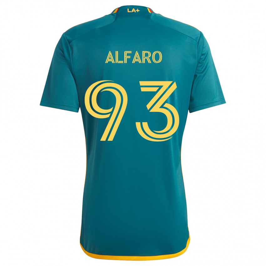 Kinder Tony Alfaro #93 Grün Gelb Auswärtstrikot Trikot 2024/25 T-Shirt