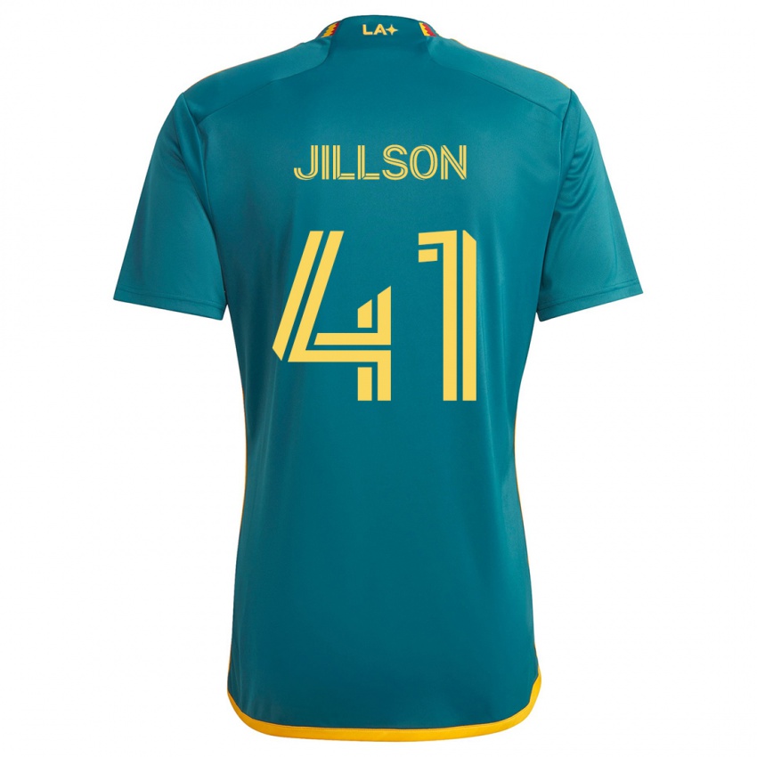 Kinder Simon Jillson #41 Grün Gelb Auswärtstrikot Trikot 2024/25 T-Shirt