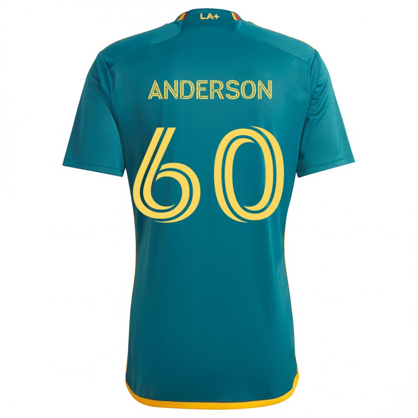 Kinder Nolan Anderson #60 Grün Gelb Auswärtstrikot Trikot 2024/25 T-Shirt