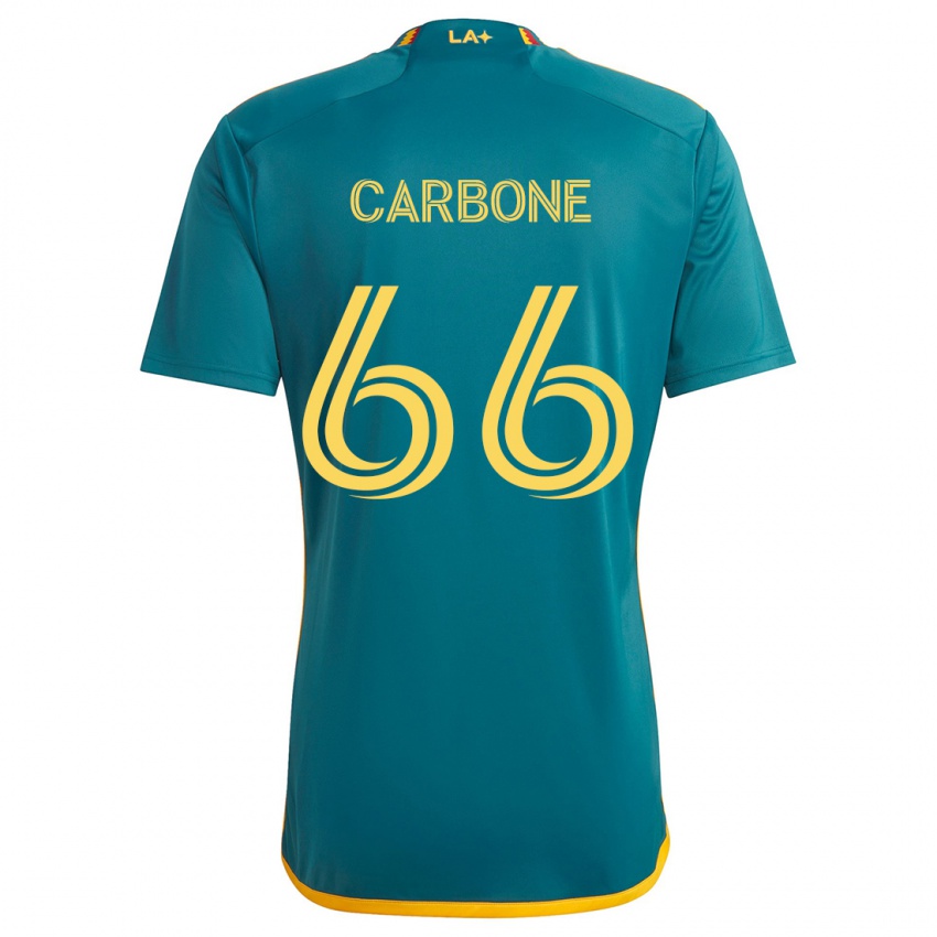 Kinder Matteo Carbone #66 Grün Gelb Auswärtstrikot Trikot 2024/25 T-Shirt