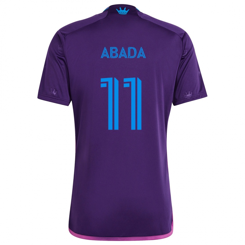 Kinder Liel Abada #11 Lila-Blau Auswärtstrikot Trikot 2024/25 T-Shirt