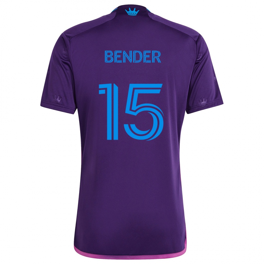 Kinder Ben Bender #15 Lila-Blau Auswärtstrikot Trikot 2024/25 T-Shirt