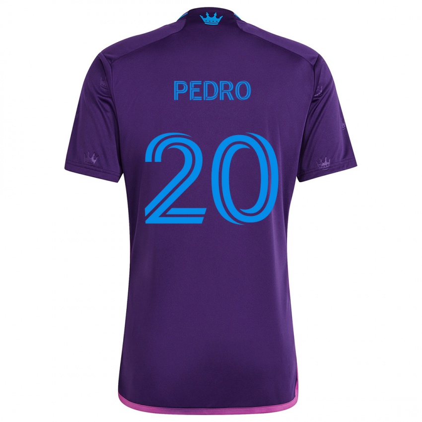 Kinder João Pedro #20 Lila-Blau Auswärtstrikot Trikot 2024/25 T-Shirt