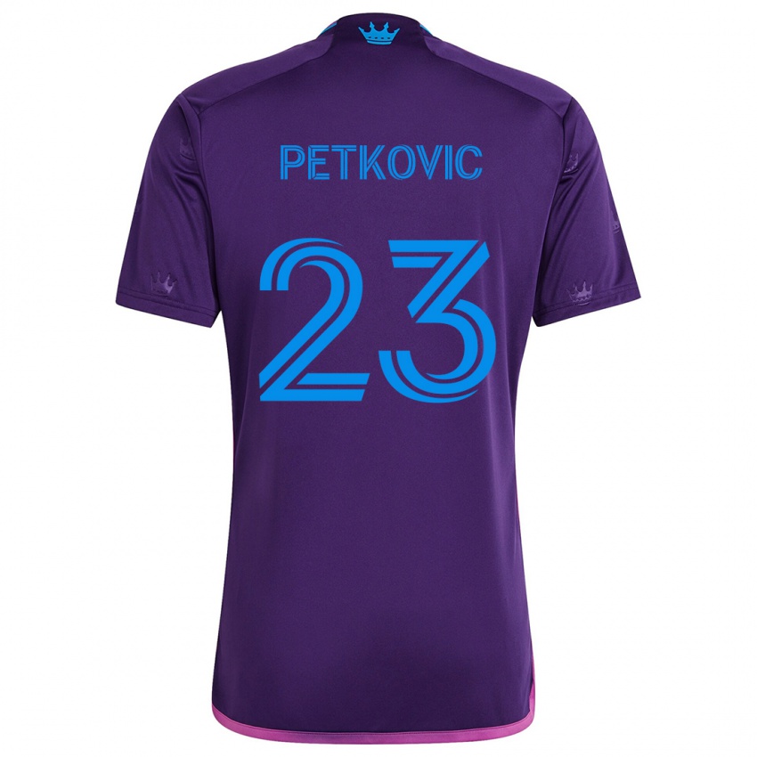 Kinder Nikola Petkovic #23 Lila-Blau Auswärtstrikot Trikot 2024/25 T-Shirt