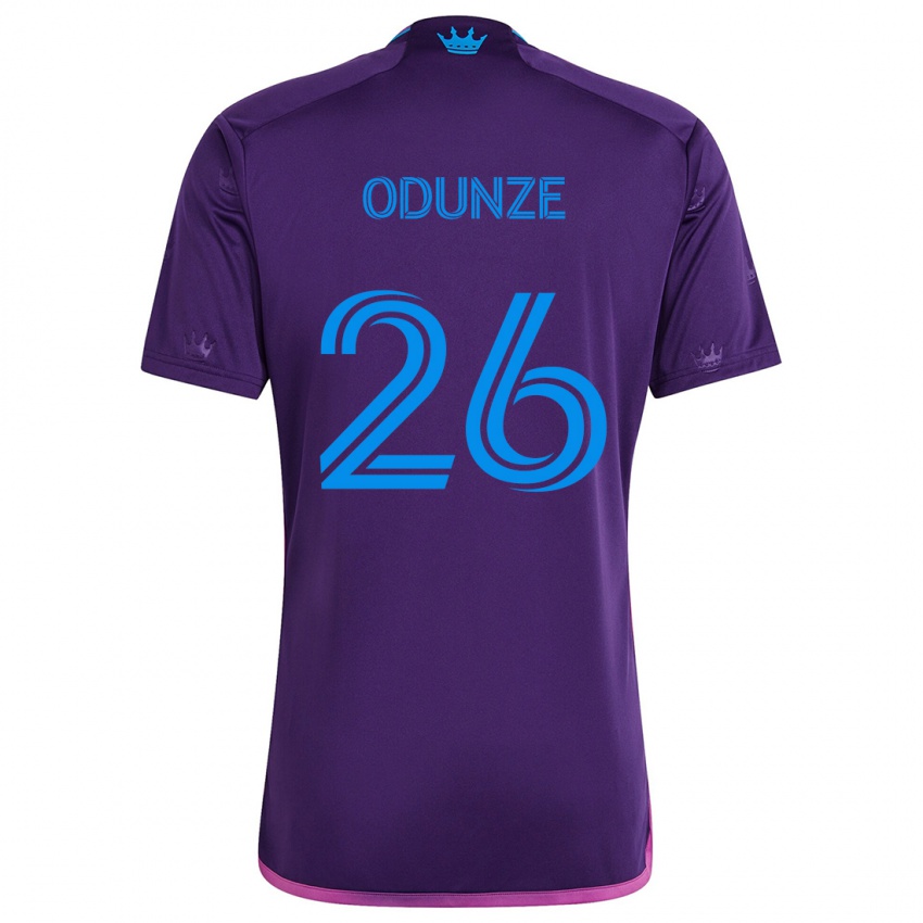 Kinder Chituru Odunze #26 Lila-Blau Auswärtstrikot Trikot 2024/25 T-Shirt