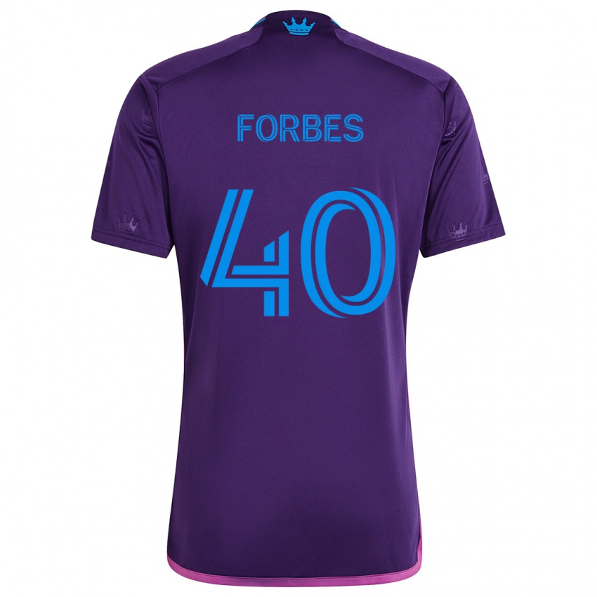 Kinder Jahlane Forbes #40 Lila-Blau Auswärtstrikot Trikot 2024/25 T-Shirt