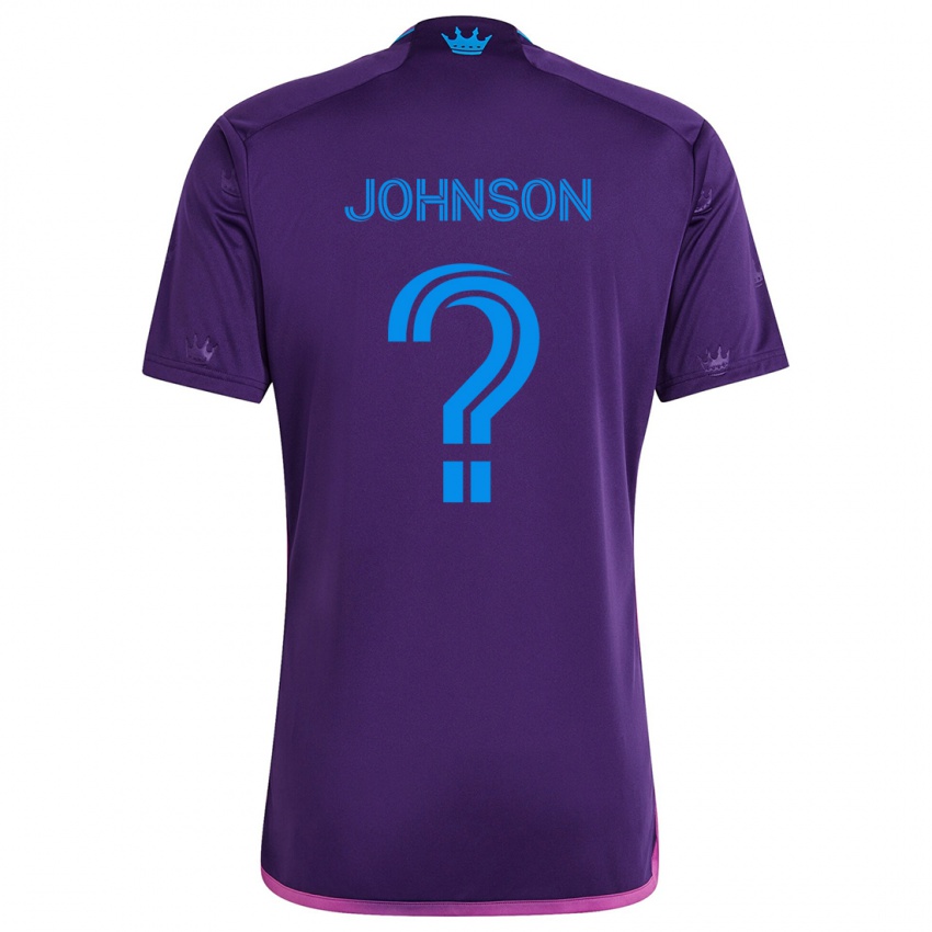 Kinder Tate Johnson #0 Lila-Blau Auswärtstrikot Trikot 2024/25 T-Shirt