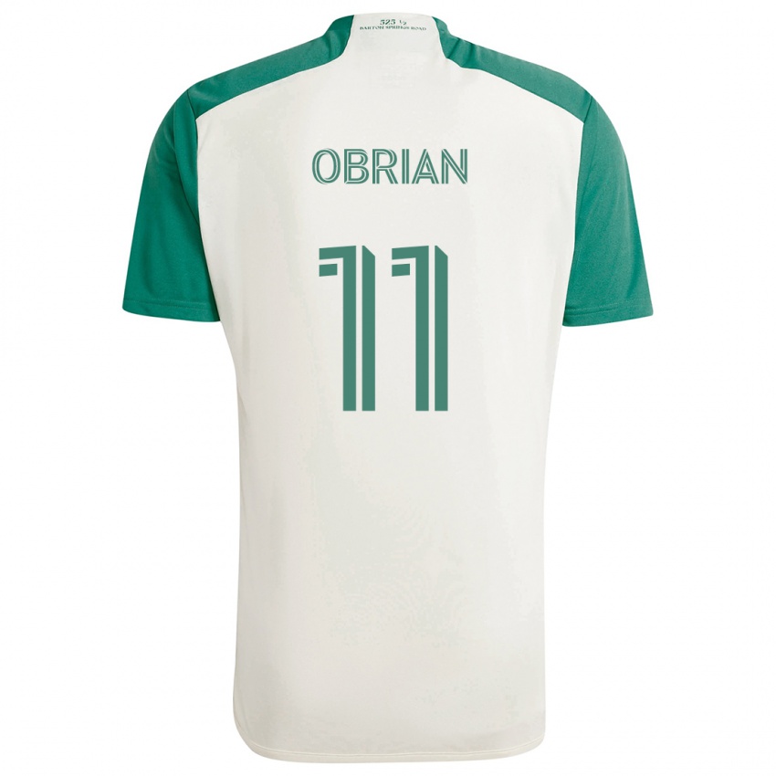 Kinder Jáder Obrian #11 Braune Farben Grün Auswärtstrikot Trikot 2024/25 T-Shirt