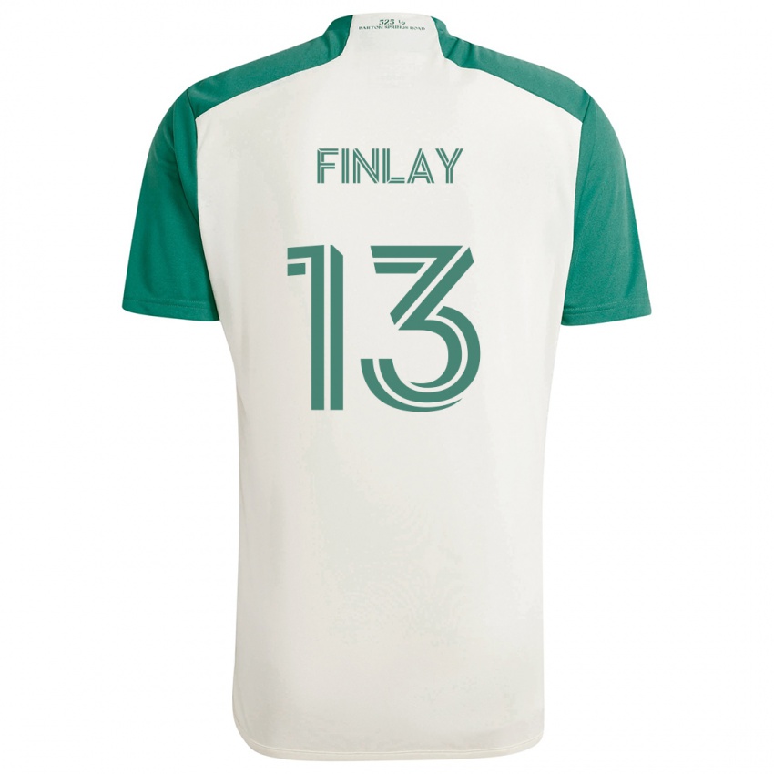 Kinder Ethan Finlay #13 Braune Farben Grün Auswärtstrikot Trikot 2024/25 T-Shirt