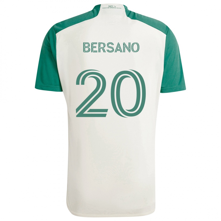 Kinder Matt Bersano #20 Braune Farben Grün Auswärtstrikot Trikot 2024/25 T-Shirt