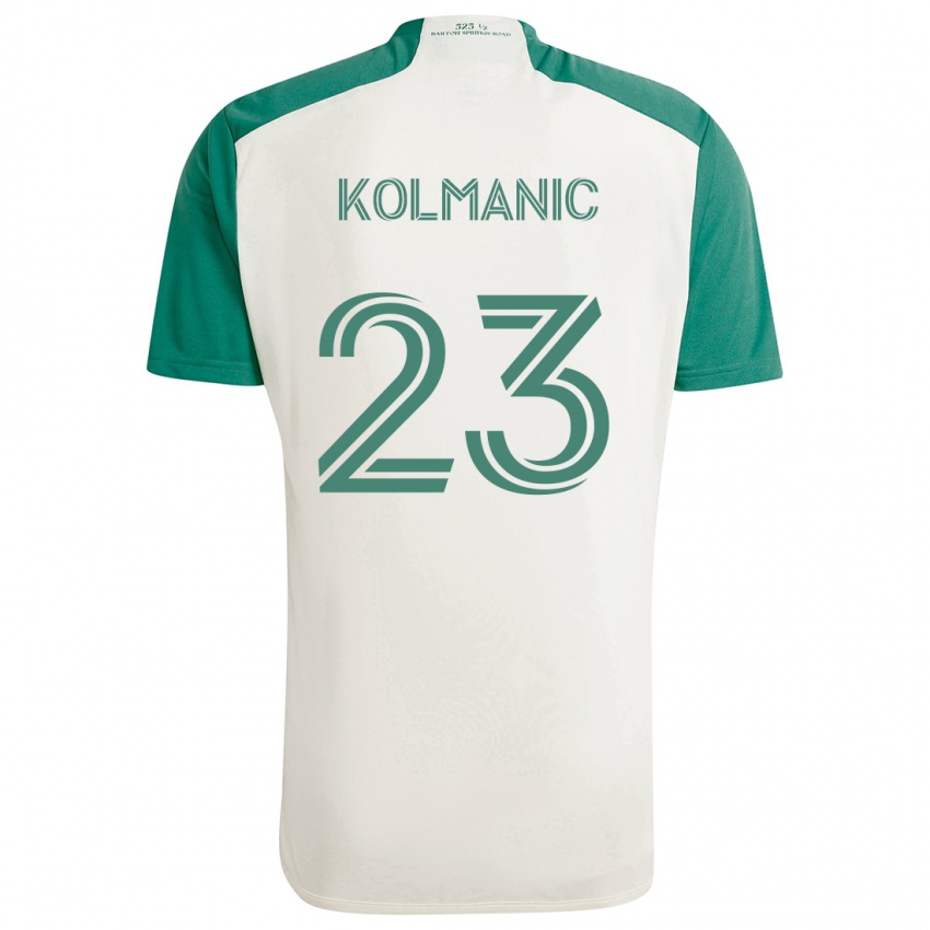 Kinder Zan Kolmanic #23 Braune Farben Grün Auswärtstrikot Trikot 2024/25 T-Shirt