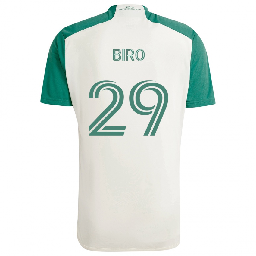 Kinder Guilherme Biro #29 Braune Farben Grün Auswärtstrikot Trikot 2024/25 T-Shirt