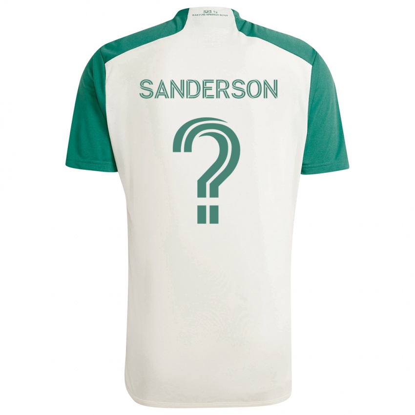 Kinder Spencer Sanderson #0 Braune Farben Grün Auswärtstrikot Trikot 2024/25 T-Shirt