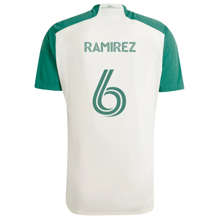 Kinder Alonso Ramírez #6 Braune Farben Grün Auswärtstrikot Trikot 2024/25 T-Shirt