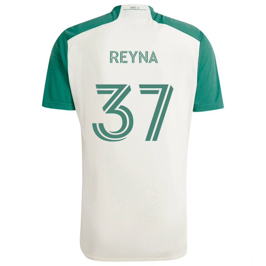 Kinder Joah Reyna #37 Braune Farben Grün Auswärtstrikot Trikot 2024/25 T-Shirt