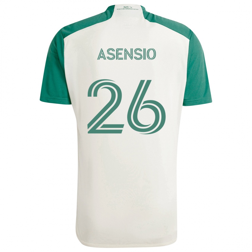 Kinder Charlie Asensio #26 Braune Farben Grün Auswärtstrikot Trikot 2024/25 T-Shirt