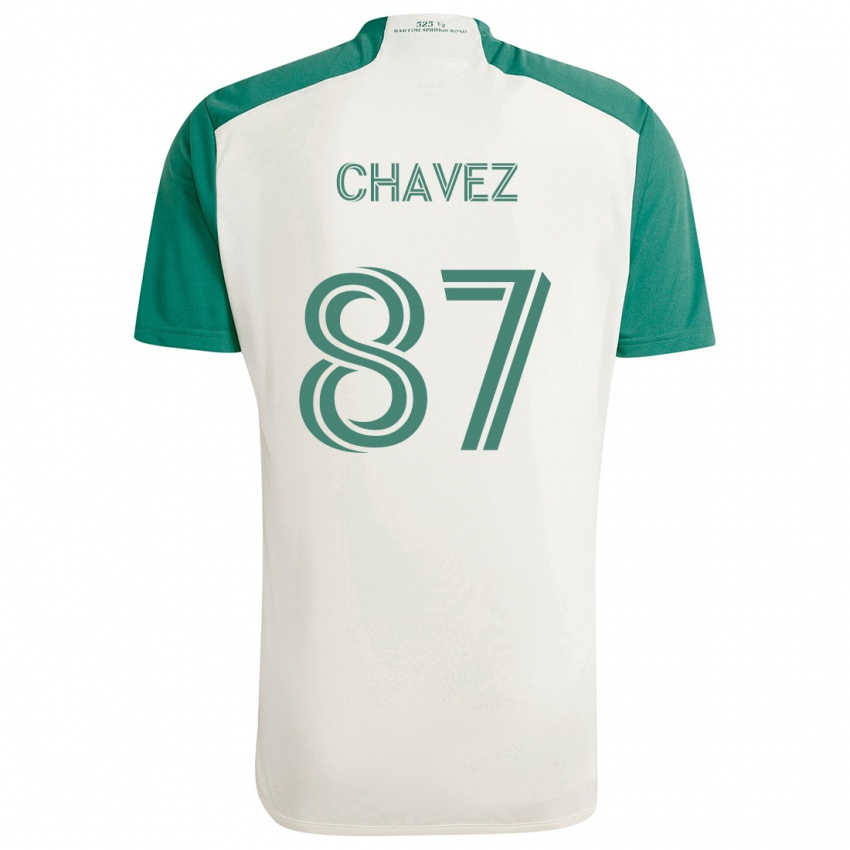 Kinder Alfonso Ocampo-Chávez #87 Braune Farben Grün Auswärtstrikot Trikot 2024/25 T-Shirt