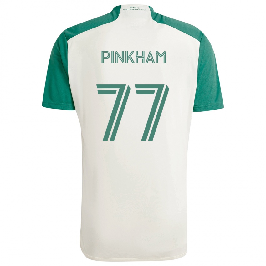 Kinder Chris Pinkham #77 Braune Farben Grün Auswärtstrikot Trikot 2024/25 T-Shirt