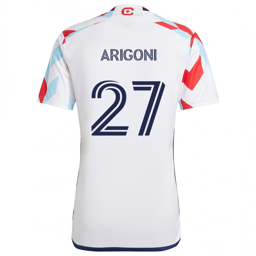 Kinder Allan Arigoni #27 Weiß Rot Blau Auswärtstrikot Trikot 2024/25 T-Shirt