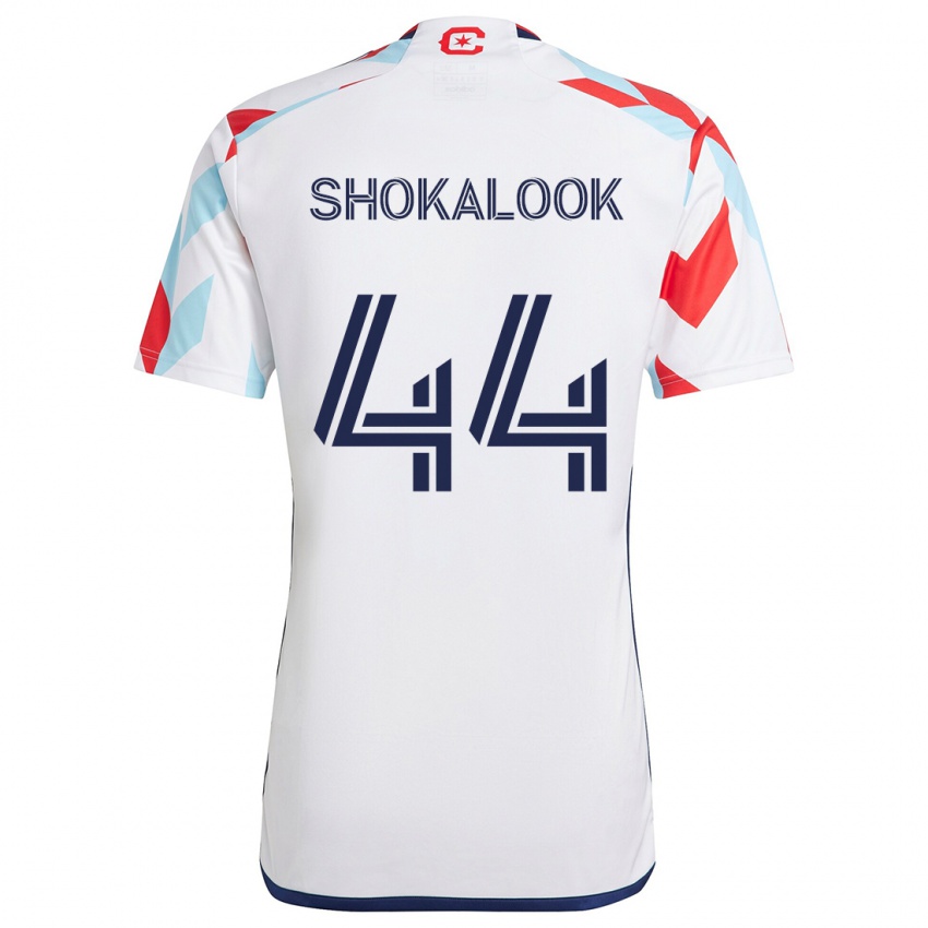 Kinder Jason Shokalook #44 Weiß Rot Blau Auswärtstrikot Trikot 2024/25 T-Shirt