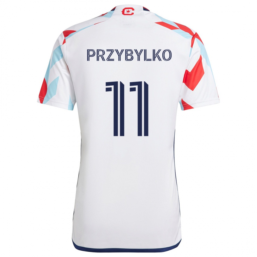 Kinder Kacper Przybylko #11 Weiß Rot Blau Auswärtstrikot Trikot 2024/25 T-Shirt