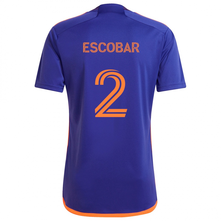 Kinder Franco Escobar #2 Lila Orange Auswärtstrikot Trikot 2024/25 T-Shirt