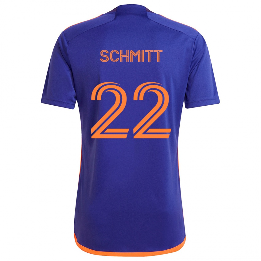 Kinder Tate Schmitt #22 Lila Orange Auswärtstrikot Trikot 2024/25 T-Shirt