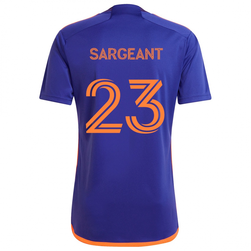 Kinder Kieran Sargeant #23 Lila Orange Auswärtstrikot Trikot 2024/25 T-Shirt