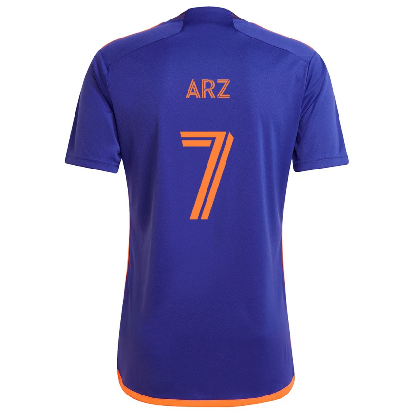 Kinder Exon Arzú #7 Lila Orange Auswärtstrikot Trikot 2024/25 T-Shirt