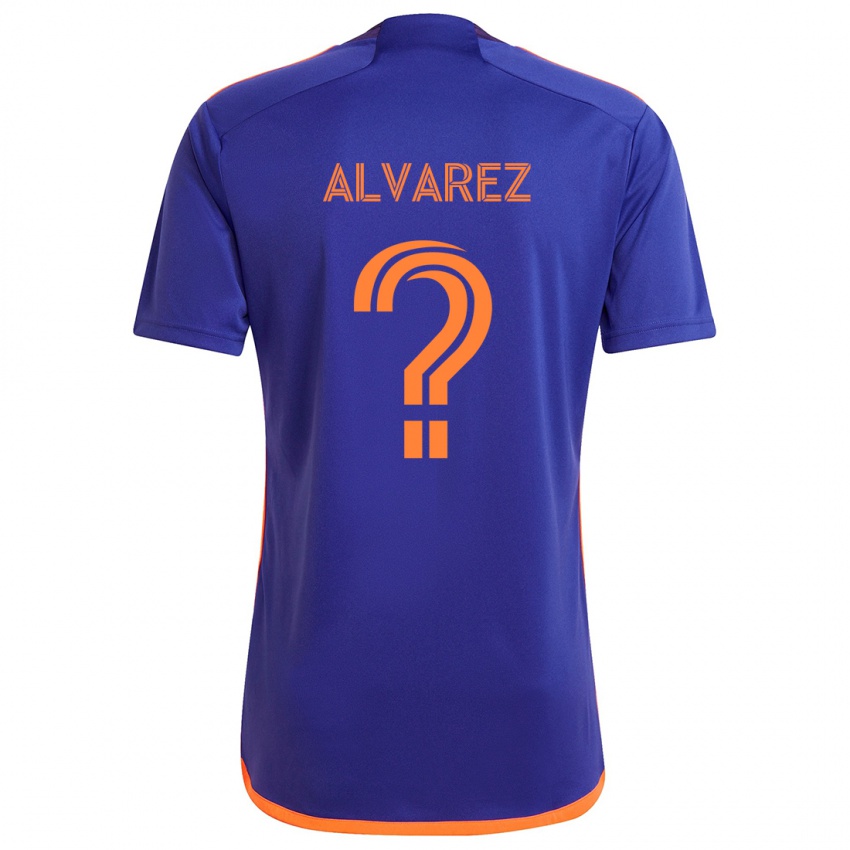 Kinder Gianmarco Alvarez #0 Lila Orange Auswärtstrikot Trikot 2024/25 T-Shirt