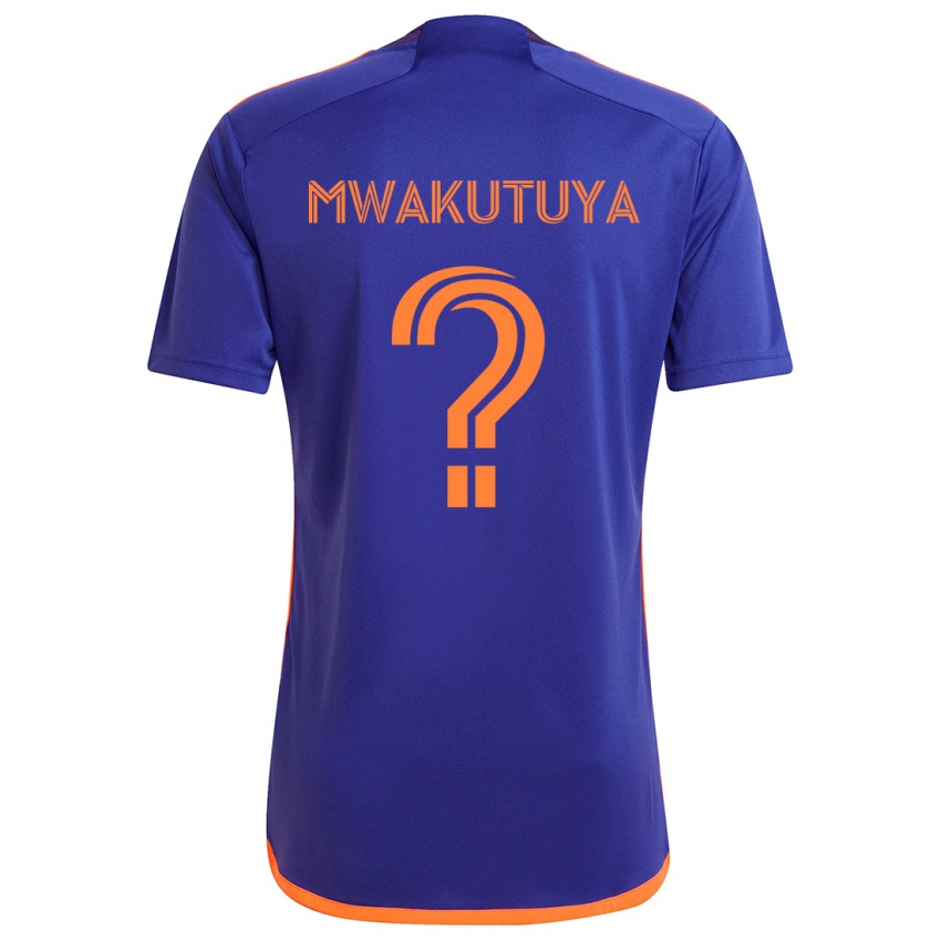 Kinder Isaac Mwakutuya #0 Lila Orange Auswärtstrikot Trikot 2024/25 T-Shirt