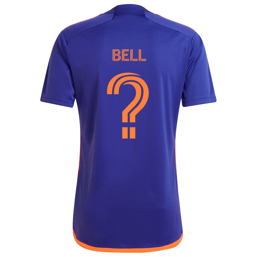 Kinder Jahmani Bell #0 Lila Orange Auswärtstrikot Trikot 2024/25 T-Shirt