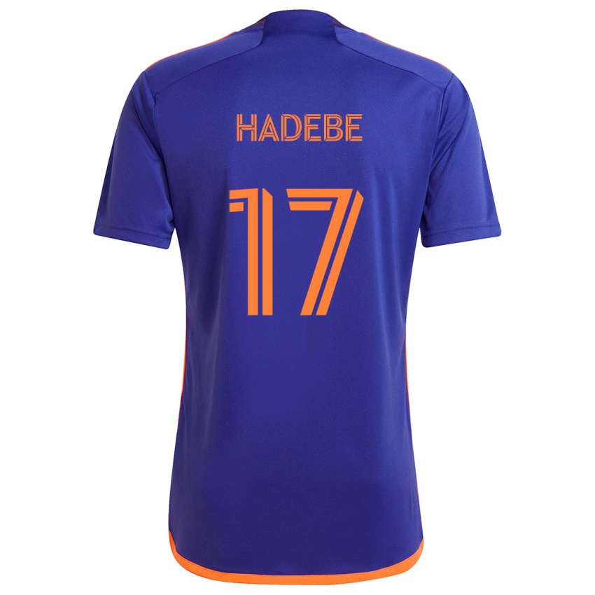 Kinder Teenage Hadebe #17 Lila Orange Auswärtstrikot Trikot 2024/25 T-Shirt