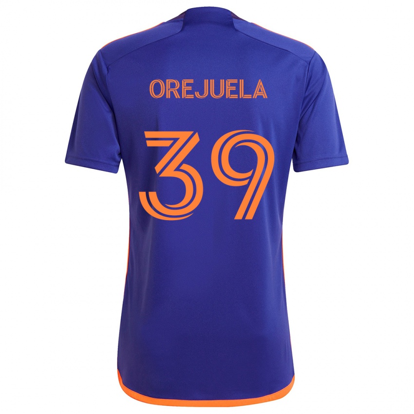 Kinder Jesus Orejuela #39 Lila Orange Auswärtstrikot Trikot 2024/25 T-Shirt