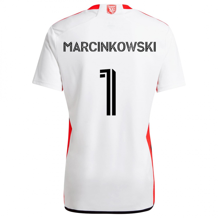 Kinder Jt Marcinkowski #1 Weiß Rot Auswärtstrikot Trikot 2024/25 T-Shirt