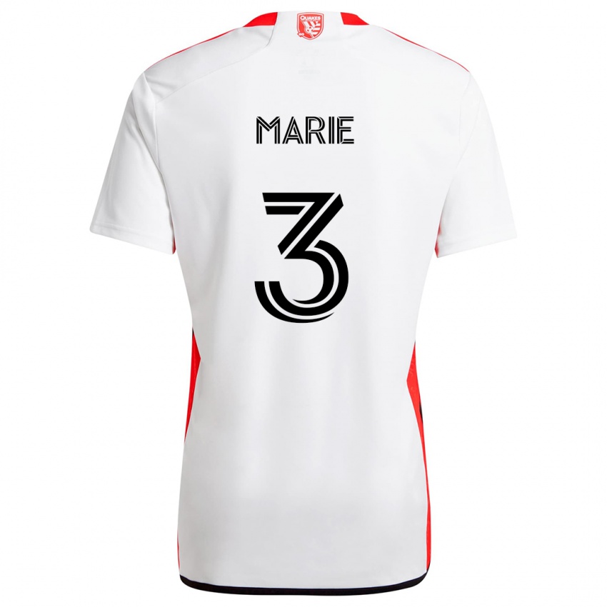 Kinder Paul Marie #3 Weiß Rot Auswärtstrikot Trikot 2024/25 T-Shirt