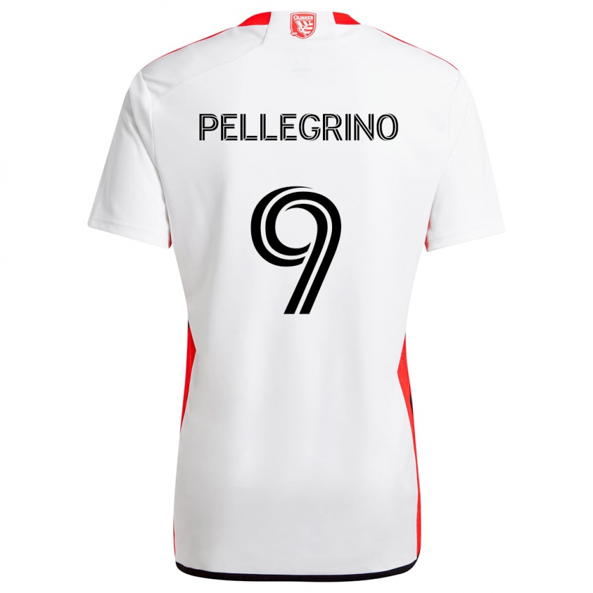 Kinder Amahl Pellegrino #9 Weiß Rot Auswärtstrikot Trikot 2024/25 T-Shirt