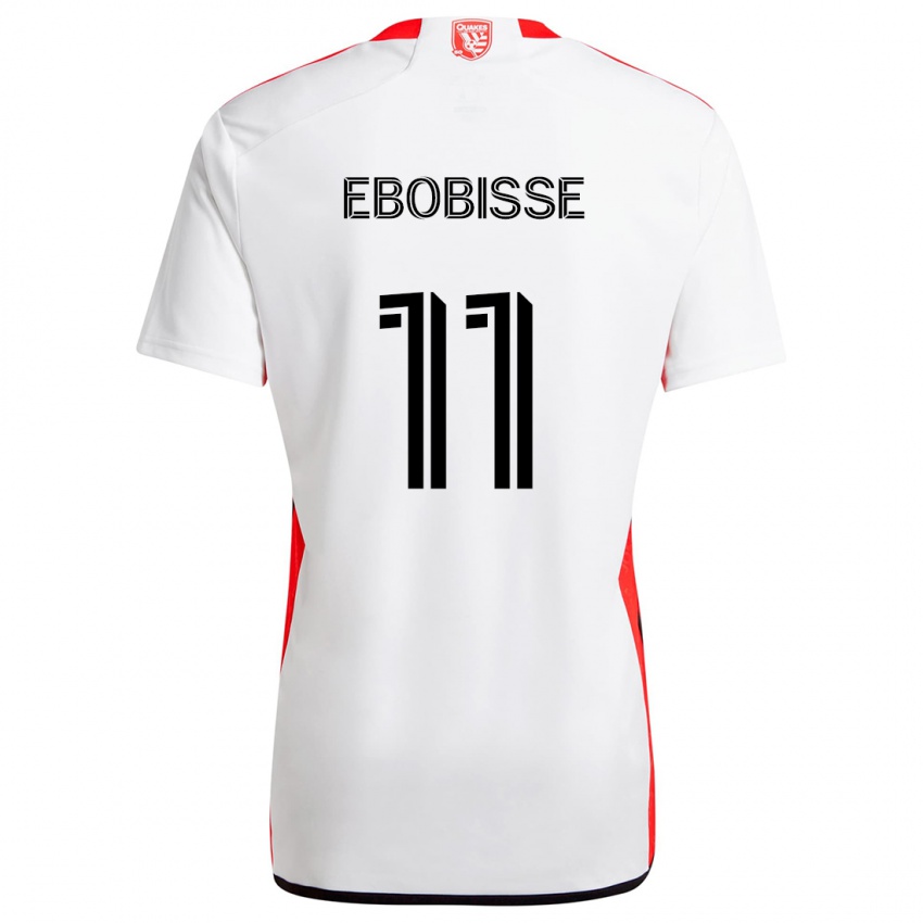 Kinder Jeremy Ebobisse #11 Weiß Rot Auswärtstrikot Trikot 2024/25 T-Shirt