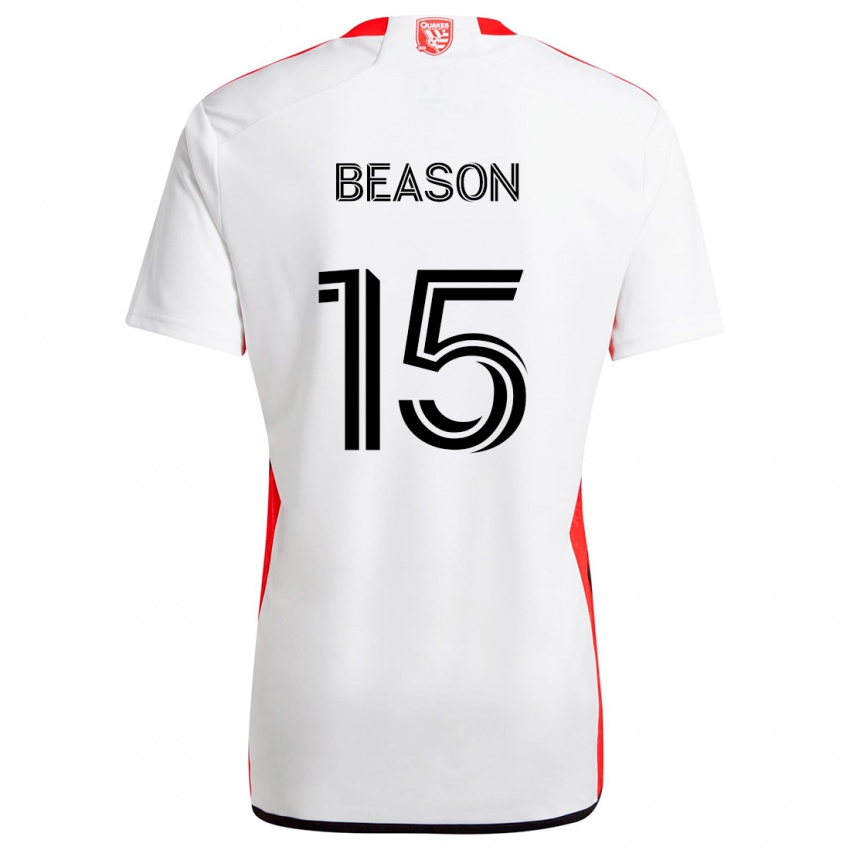 Kinder Tanner Beason #15 Weiß Rot Auswärtstrikot Trikot 2024/25 T-Shirt