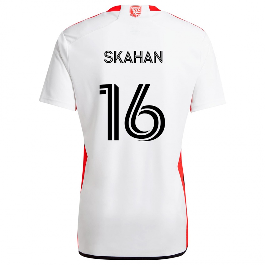 Kinder Jack Skahan #16 Weiß Rot Auswärtstrikot Trikot 2024/25 T-Shirt